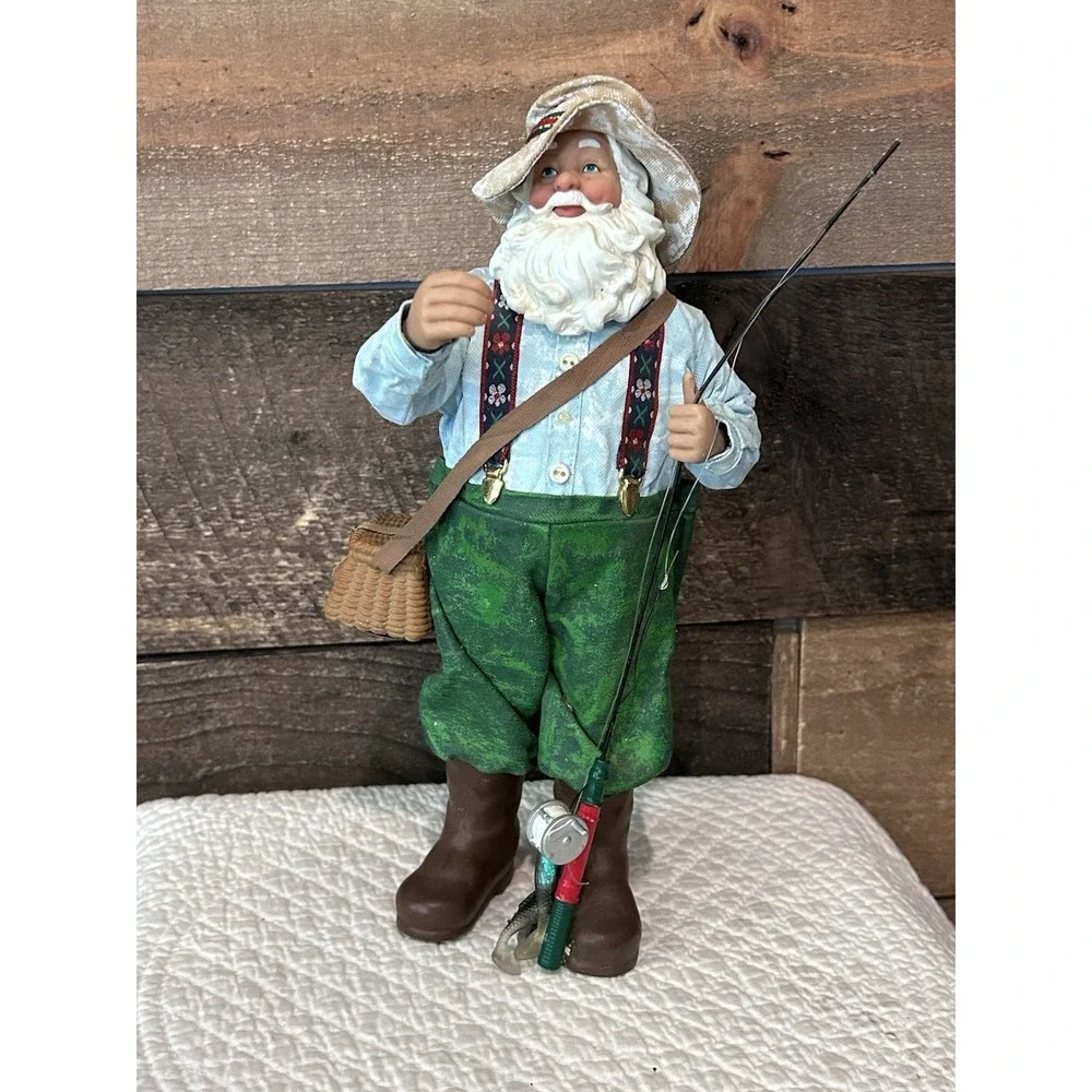 Clothtique‎ Possible Dreams WADING FOR SUPER Fisherman Fishing READ
